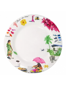 Assiettes plates x4 Route...