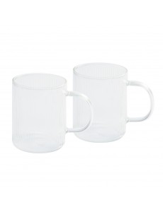 Set de 2 mugs en verre...