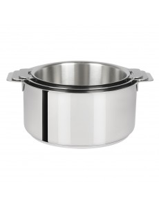 Set de 3 casseroles inox +...