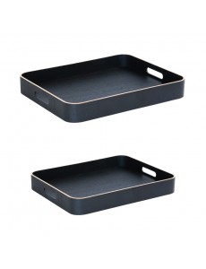 Plateau rectangle bois noir...