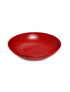 Assiette creuse Stone rouge...